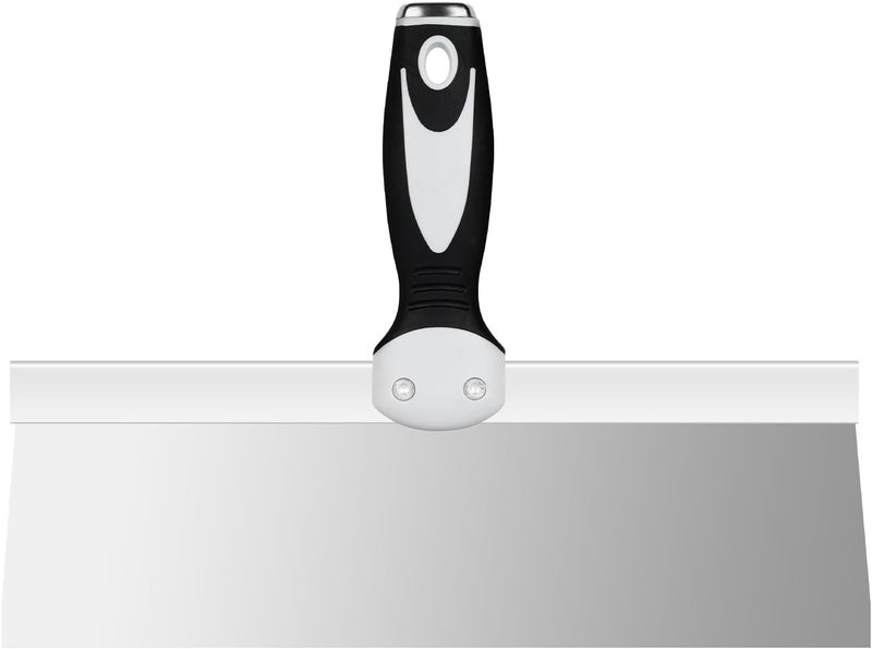 Mister Rui 12" Drywall Taping Knife, Stainless Steel Skimming Blade with Soft Grip Handle for Joint Taping, Plastering Spatula Tools - Image 1